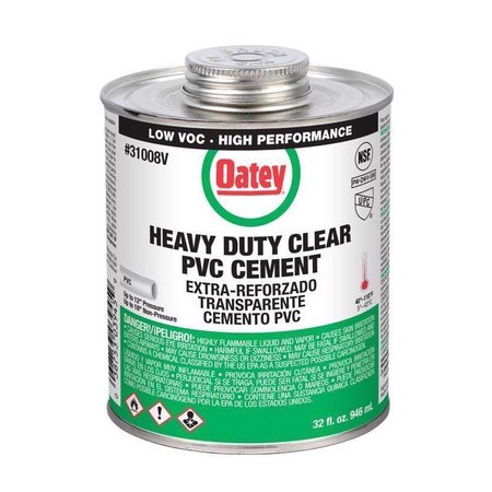 Oatey Clear Cement For PVC 32 oz 31008V